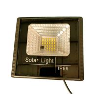 新款太阳能遥控投射灯新农村路灯高亮LED别墅花园庭院防水草地25w 30瓦遥控款