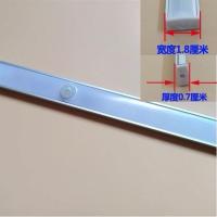 超薄LED人体感应灯带衣帽间衣鞋柜灯条玄关过道楼道走廊橱柜灯管 白光 人体感应灯(30厘米)