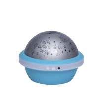 浪漫星空灯投影仪儿童电子小夜灯玩具送女朋友七夕情人节礼物生日 蓝色飞碟款+星月图案+电池