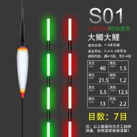 咬钩变色夜光漂超亮醒目电子漂日夜两用高灵敏浮漂重力感应鲫鱼漂 阴天尾[1号]吃铅2.0 [不变色]一支加一粒电池