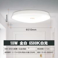 佛山照明led人体感应灯吸顶灯微波雷达光控家用走廊过道楼梯车库 18W 微波感应