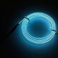 el带边汽车LED冷光线车内氛围灯条夹式发光线气氛改装饰灯带 冰蓝 1m裸线(其他长度可联系客服定制）