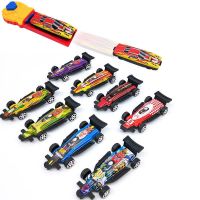 合金小汽车滑行惯性回力玩具车模型耐摔车模儿童仿真赛车男孩女孩 8只小号合金方程式[滑行]送弹射器