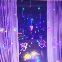 led爱心彩灯求婚浪漫惊喜love装饰灯串创意布置室内房间表白神器 2米彩色love爱心插电款