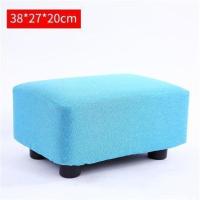 客厅沙发实木小凳子简约沙发凳换鞋凳创意矮凳布艺凳儿童看书沙发 天蓝
