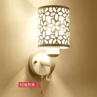 LED壁灯带拉线开关拉绳床头灯卧室 现代简约客厅楼梯过道灯具灯饰 512带拉线开关