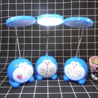 学生LED护眼台灯阅读灯宿舍卧室读书床头灯充电叮当猫卡通便携USB 3211二用叮当台灯/表情随机