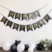 生日装饰品派对趴体女孩男生场景布置背景墙气球儿童周岁主题装扮 银色生日字母生日套餐（豪华四件套） 不带彩灯