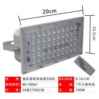 太阳能灯头单卖单个路灯配件100w家用防水超亮庭院灯照明灯单灯头 单灯头+遥控器 没有6伏太阳能板 100W光控+遥控定