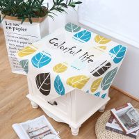 北欧床头柜盖布ins风防水防尘布布艺万能百搭全罩公主风卧室家用 彩色叶子 55*55cm