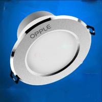 led筒灯3w5w2.5寸开孔7 8 9 10公分客厅超薄防雾天花桶洞射灯欧普照明筒灯 3w砂银开孔7-8白光