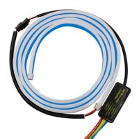 汽车装饰灯带车外尾灯流水转向跑马灯七彩变色后备箱led灯条爆闪 适用轿车1.2米/12V 升级冰蓝款带倒车+刹车+转向+