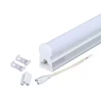 led灯管t5光管一体化支架灯全套1.2米家用t8日光灯超亮灯带长条灯 T5一体豪华款铝塑管3000K暖黄光 0.28米