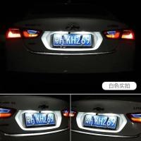 汽车牌照灯改装T10泡超亮LED车牌灯后尾箱装饰灯倒车辅助灯w5w [白光]一对-送拆工具