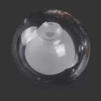 透明玻璃灯罩球中球80mm双层g4圆球北欧后现代树枝萤火虫灯罩配件 80mm玻璃球透明