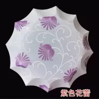 吸顶翻新外壳吸铁翻新配件卧室灯塑料翻新壳旧灯灯具灯罩磁铁 紫色花蕾 圆 40cm 小号-5R6