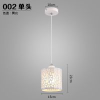 现代简约餐厅吊灯三头创意个性田园led吧台饭厅灯餐厅灯餐吊灯具 白色贴纸五月花单头吊灯暖光