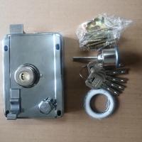 老式门锁外装门锁室内房门锁大门门锁宿舍门锁出租房门锁农村大门 左开切边锌头锌舌一不配小壳