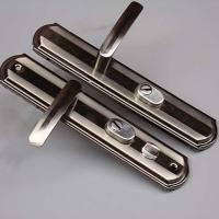 防盗门黑金拉手执手孔距23.5标准尺寸老款锁简约铝合金门大门 门厚5cm 不分左右款单活外拉手固定不动不带钥匙