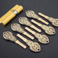 防盗门锁芯通用型入户门高端家用门锁超C级全铜家用锁芯大门锁芯 32.5+32.5二65 青龙护主8把主人钥匙