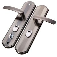 防盗门锁入户门锁门锁把手304不锈钢面板实木门锁木门锁235孔距 B款面板把手(不含锁体锁芯)双活 左内