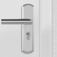 不锈钢卧室家用室内门锁把手配件手柄旧木门锁房间通用型锁门的锁 整套105孔面板(不含锁体锁芯)