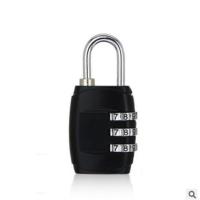 妙福挂锁健身房更衣柜锁旅行拉杆箱行李箱抽屉工具箱包密码锁 三位黑色