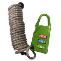 自行车锁小型密码锁电动摩托车锁防盗头盔锁便携钢缆锁山地车锁子 迷你锁(三位密码锁)