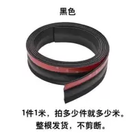 小区车库门电动仓库卷闸门商铺卷帘门底部防尘防风防雨自粘密封条 黑色普通