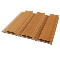 吸音板墙面装饰生态木195大长城KTV会议室室内墙体吊顶穿孔隔音板 195*12mm原色