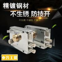 老式外装门锁锁具防盗门锁铁门锁房门锁室内大门锁不锈钢木门锁芯 左开 切边+锌头+锌舌 35-50mm 通用型 带钥匙