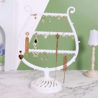 创意饰品架简约首饰展示架耳钉耳环收纳架项链手链饰品挂架展示架 白色酒杯型款式