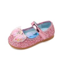 女童水晶鞋2021年秋季儿童单鞋公主童鞋小女孩软底鞋子水钻皮鞋 8088粉红色 26码/内长16cm