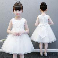女童连衣裙夏装洋气公主裙儿童裙子蓬蓬纱裙小女孩花童礼服演出服 白色背心 513(收藏送饰品) 110 建议(26-33斤