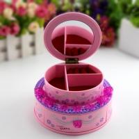 欧式古典风留声机音乐盒八音盒创意旋转跳舞女孩摆件朋友生日礼物 9208粉色