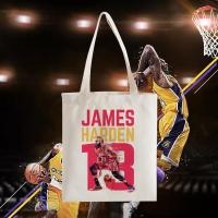 全明星湖人队科比詹姆斯帆布包袋学生男女单件书包购物环保袋手提 帆布袋詹姆斯6# 纵向大号