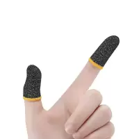 高灵敏透气防汗防滑吃鸡神器专业手游指套王者荣耀崩坏CF游戏指套 高品质防汗手指套[黑色] 两只[活动]装
