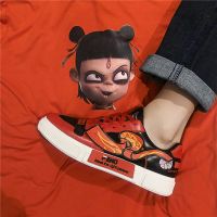 aj男鞋秋季火影忍者联名鸣人空军一号高帮板鞋学生休闲百搭男生 CN10红 35