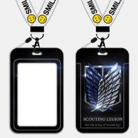 羊城通卡套学生卡带挂绳挂脖滑盖式塑料硬壳进击的巨人利威尔兵长 EY[01号图] 单卡套(无挂绳)