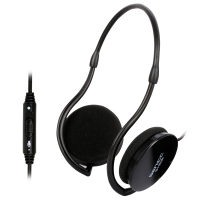 声丽 SH-903台式电脑耳机头戴式挂耳游戏音乐语音后挂耳麦带话筒 手机版单插黑色