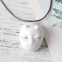 大鱼海棠椿同款项链鬼之子陶瓷面具吊坠长款挂件手工情侣饰品周边 有漪角(男款)