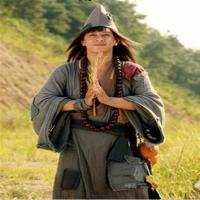 古装济公和尚服装 外套帽子葫芦扇子佛珠全套装电视剧乞丐补丁服 灰色 160cm