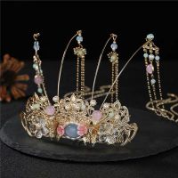 儿童节礼物古风超仙女童发饰发冠中国风演出皇冠汉服发冠儿童凤冠 虹裳霞披凤冠