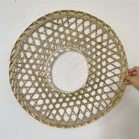 斗笠古风摄影道具 cosplay儿童古装汉服竹编帽女侠客防晒遮脸面纱 本色斗笠 不含雪纺 帽檐直径40-46厘米