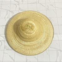 竹编斗笠大圆帽帽舞台道具跳舞越南帽遮阳防雨帽子采茶钓鱼帽 纯色 直径41cm