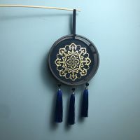 中秋元宵节日宫灯古风diy手提灯笼汉服配饰发光花灯三挡可调 三须宫扇1 20*35cm