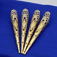 护指护手指古代后宫皇后护甲套清朝指甲宫廷短款防护简约成人个[ [镂空款]12cm 金色4只