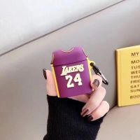 致敬科比球衣AirPods pro保护套苹果1/2/3代通用无线蓝牙耳机套软 NBA科比球衣 紫色+挂钩 AirPods