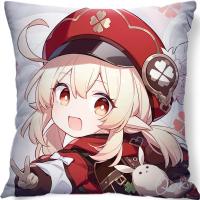 原神周边抱枕可莉派蒙动漫游戏刻晴二次元学生靠垫礼物可爱玩偶 编号 01 36x36cm(枕套+枕芯)