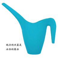园艺洒水壶家用种菜浇花水壶室内加厚塑料长嘴浇花壶养花工具 水蓝1.8升